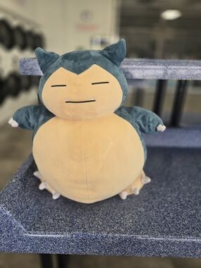 Snorlax-Inspired Plush Teal and Cream 18" Tall